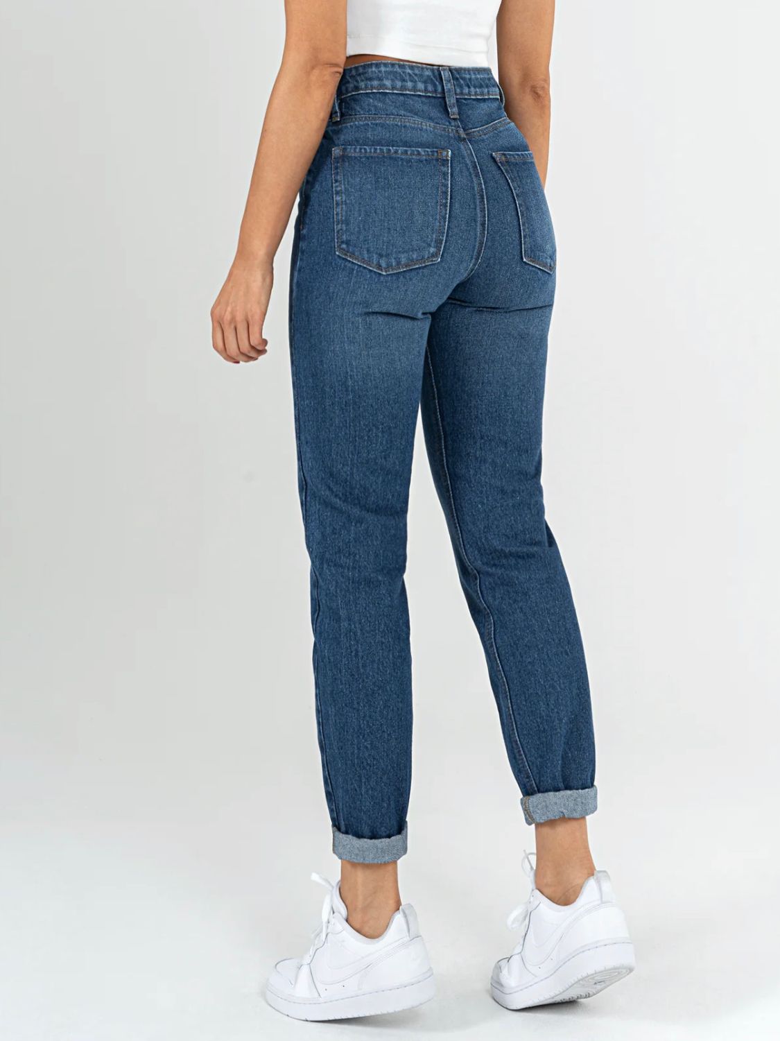 Jean Mom Fit Azul Marino