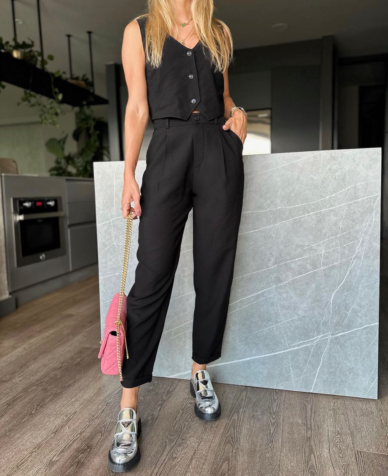 Pantalon Slouchy Negro